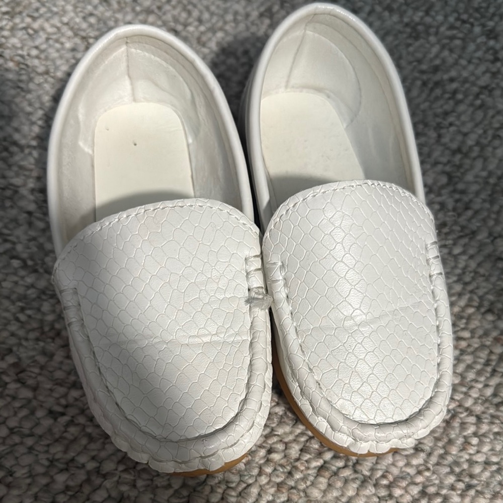 Kids White Loafers